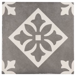 Equipe Art Nouveau Pádua Black 20x20 padlólap