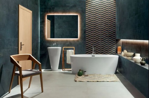 Tubadzin P. Torano Antrazite Mat 59,8x59,8 padlólap - Image 2